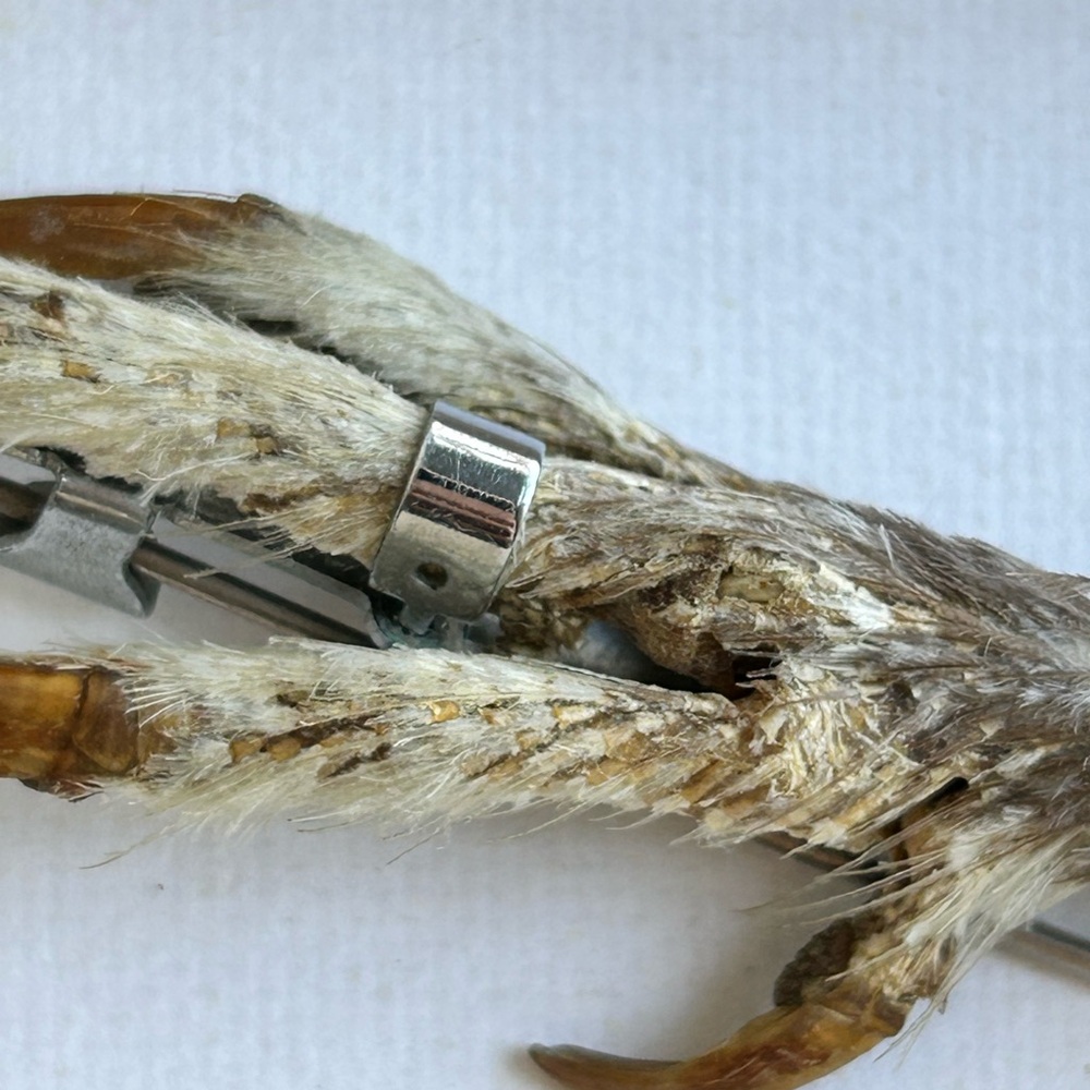 Lucky goose foot quilt vintage pin brooch 🪿 - Picture 6 of 9